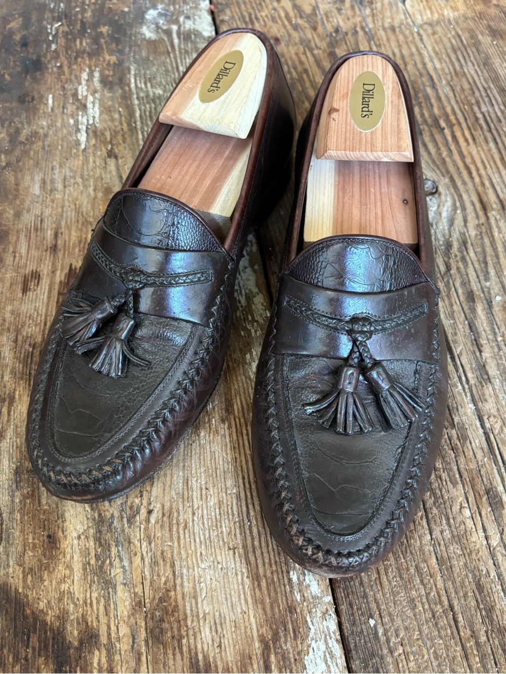 Johnston & Murphy Brown Leather Tassel Moccasin Loafers